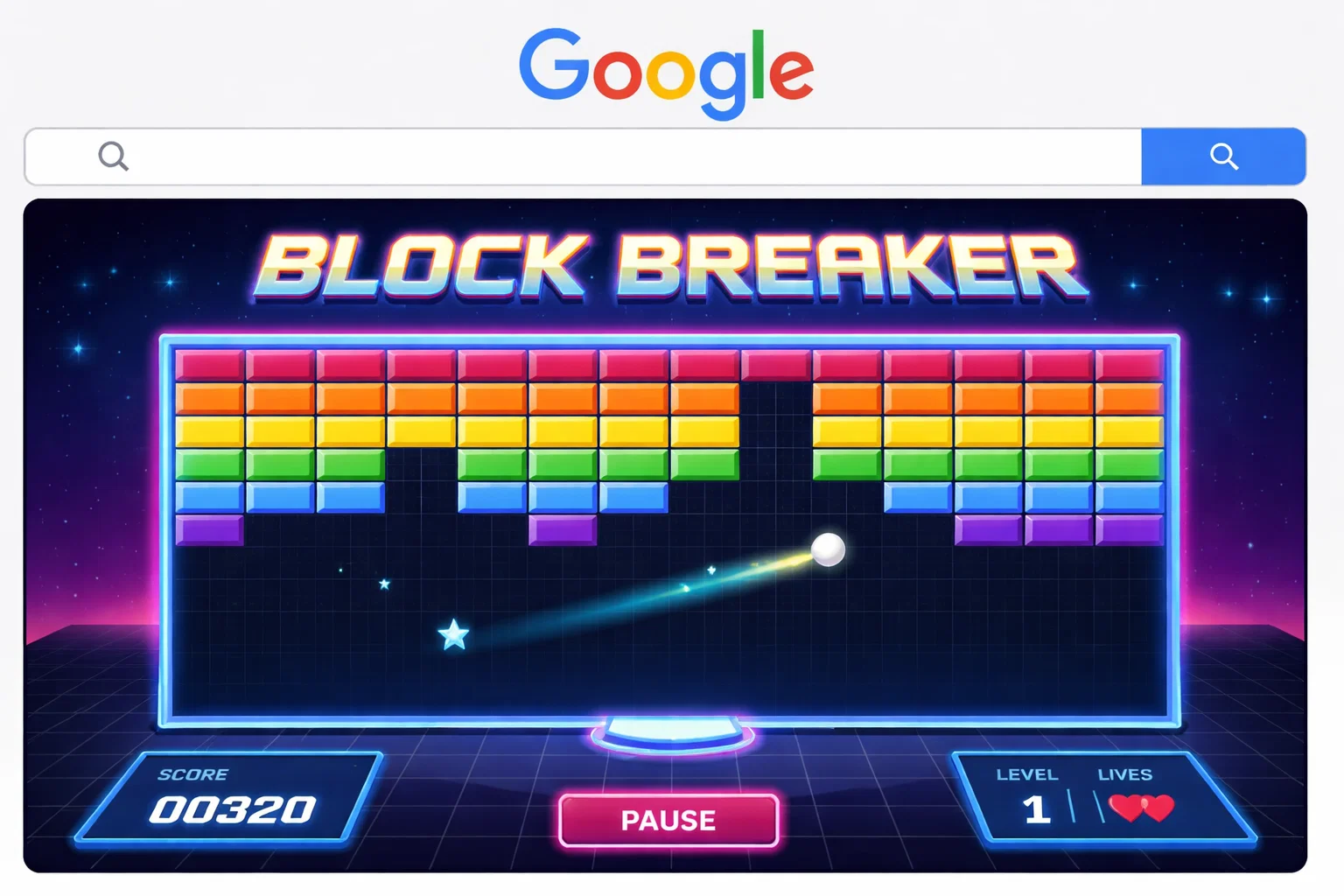 Google Block Breaker