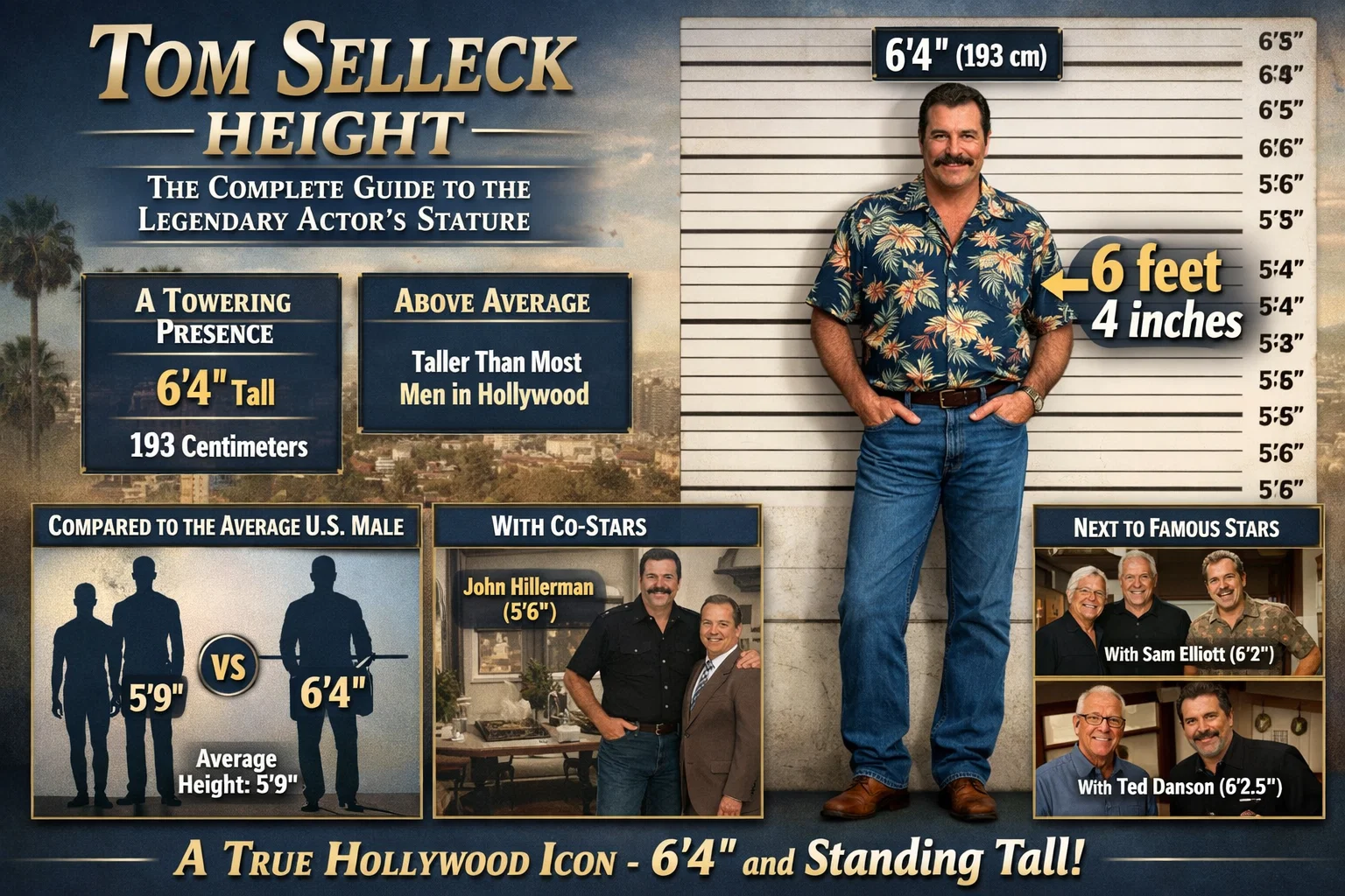 Tom Selleck Height