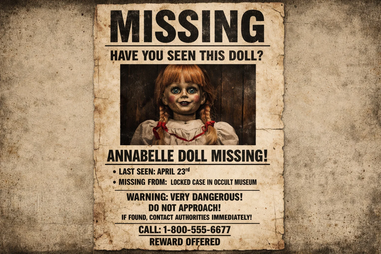 Annabelle Doll Missing